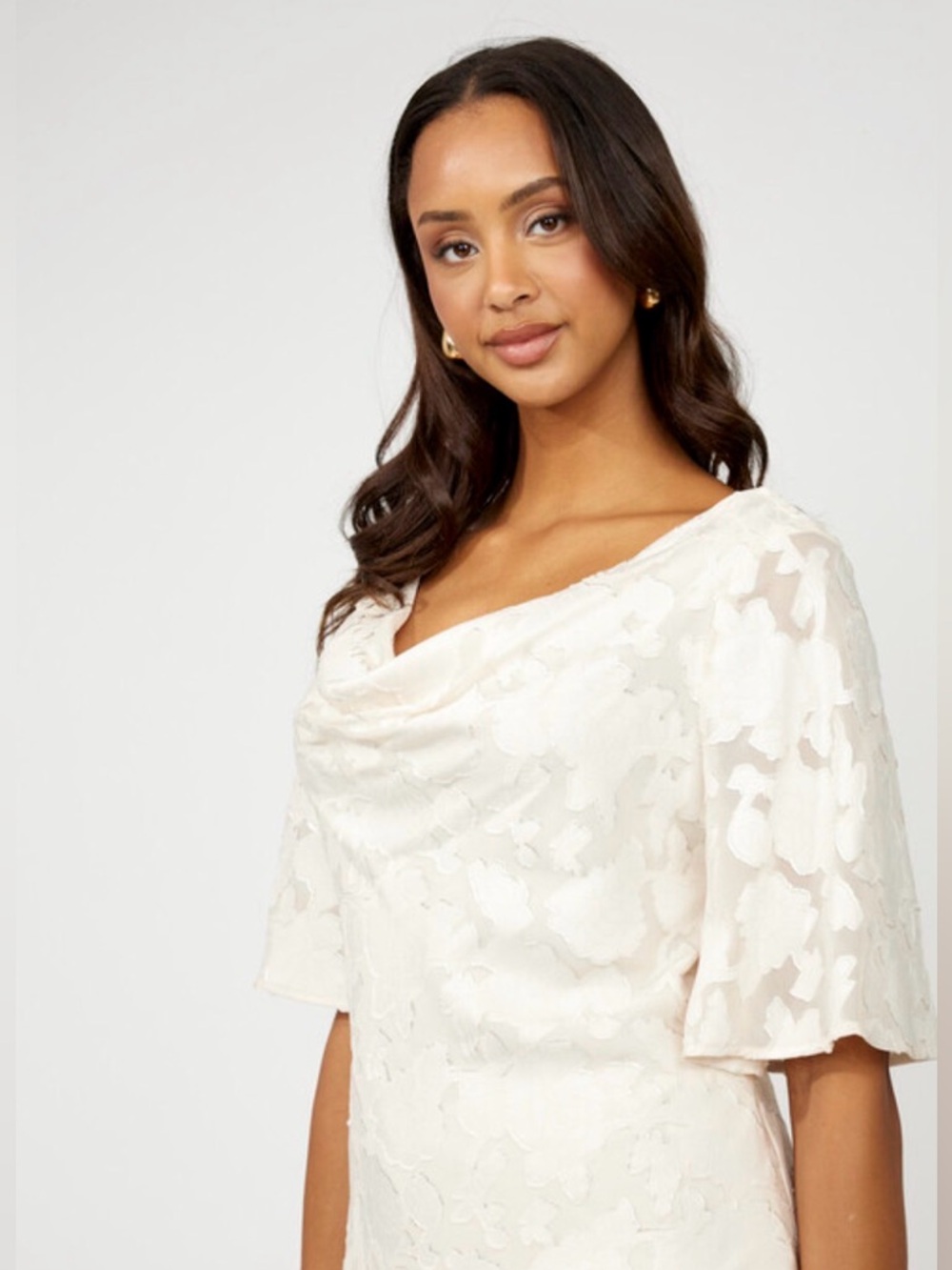 Floral Cowl Neck Pullover Style 258314